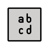 Eingabesymbol lateinische Kleinbuchstaben - OpenMoji