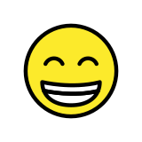 Strahlendes Gesicht mit lachenden Augen - OpenMoji