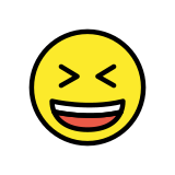 Grinsegesicht mit zugekniffenen Augen - OpenMoji