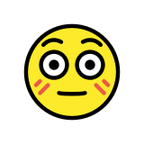 Errötetes Gesicht mit großen Augen - OpenMoji