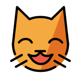 Grinsende Katze mit lachenden Augen - OpenMoji