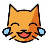 Katze mit Freudentränen - OpenMoji