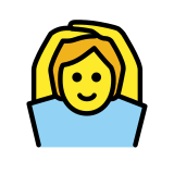 Person mit Händen auf dem Kopf - OpenMoji