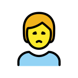 Missmutige Person - OpenMoji