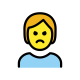 Schmollende Person - OpenMoji
