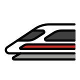 Hochgeschwindigkeitszug mit spitzer Nase - OpenMoji