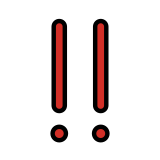 Doppeltes Ausrufezeichen - OpenMoji