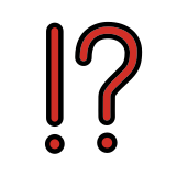 Ausrufe- und Fragezeichen - OpenMoji