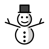Schneemann ohne Schneeflocken - OpenMoji