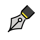 Schwarzer Federhalter - OpenMoji