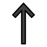 Pfeil nach oben - OpenMoji