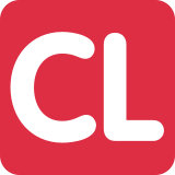 Großbuchstaben CL in rotem Quadrat - Twitter / X