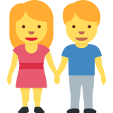 Mann und Frau halten Hände - Twitter / X