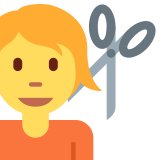 Person beim Haareschneiden - Twitter / X