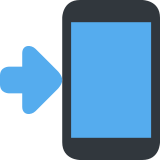 Mobiltelefon mit Pfeil - Twitter / X