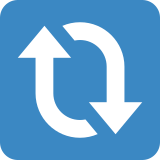 Kreisförmige Pfeile im Uhrzeigersinn - Twitter / X