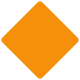 Große orangefarbene Raute - Twitter / X