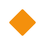 Kleine orangefarbene Raute - Twitter / X