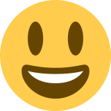 Grinsendes Gesicht mit großen Augen - Twitter / X