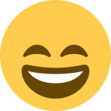 Grinsendes Gesicht mit lachenden Augen - Twitter / X