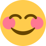 Lächelndes Gesicht mit lachenden Augen - Twitter / X