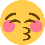 Küssendes Gesicht mit geschlossenen Augen - Twitter / X