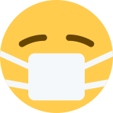 Gesicht mit Atemschutzmaske - Twitter / X