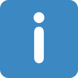 Buchstabe „i“ in blauem Quadrat - Twitter / X