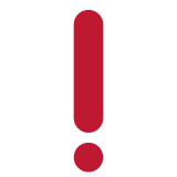 Rotes Ausrufezeichen - Twitter / X