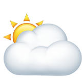 Sonne hinter großer Wolke