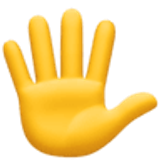 Hand mit gespreizten Fingern - Facebook