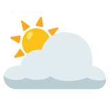 Sonne hinter großer Wolke - Noto Color Emoji