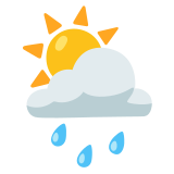 Sonne hinter Regenwolke - Noto Color Emoji
