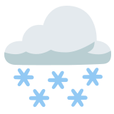 Wolke mit Schnee - Noto Color Emoji