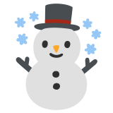 Schneemann im Schnee - Noto Color Emoji