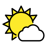 Sonne hinter kleiner Wolke - OpenMoji