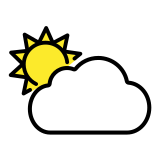 Sonne hinter großer Wolke - OpenMoji