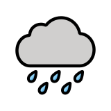 Wolke mit Regen - OpenMoji