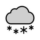 Wolke mit Schnee - OpenMoji