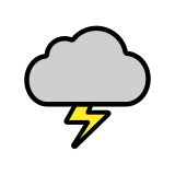 Wolke mit Blitz - OpenMoji
