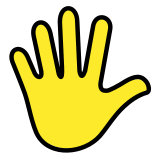 Hand mit gespreizten Fingern - OpenMoji