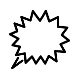 Sprechblase für wütende Aussage rechts - OpenMoji