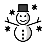 Schneemann im Schnee - OpenMoji