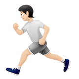 laufende Person: helle Hautfarbe