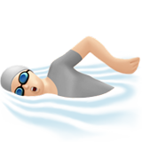 Schwimmer(in): helle Hautfarbe