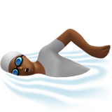 Schwimmer(in): mitteldunkle Hautfarbe