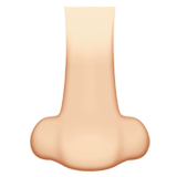 Nase: helle Hautfarbe