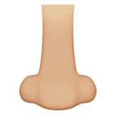 Nase: mittelhelle Hautfarbe