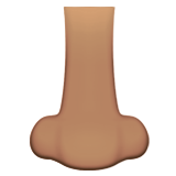 Nase: mittlere Hautfarbe