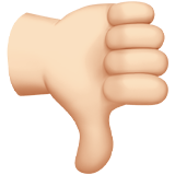 Daumen runter: helle Hautfarbe